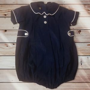 Little English Navy Corduroy romper 24 months